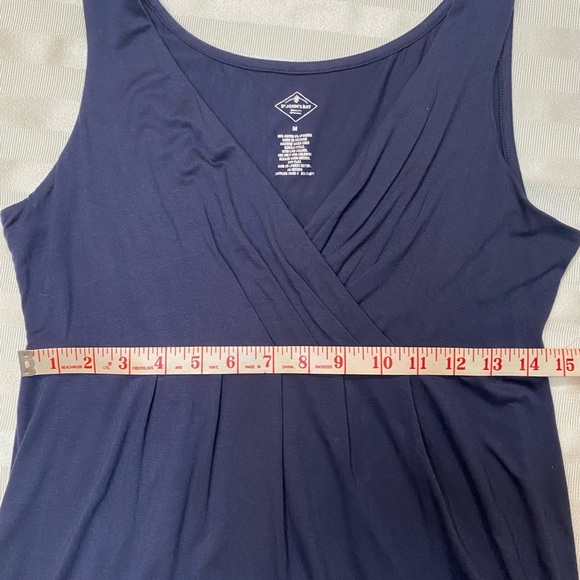 ST. JOHN’S BAY Women’s NWT Mid-Length Casual Navy Blue Soft Knit Dress Size M - Picture 3 of 9